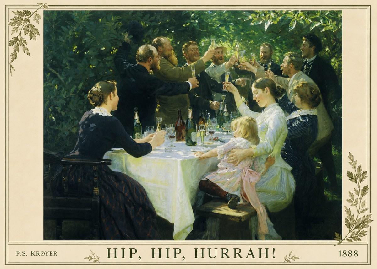 P.S. Krøyer Hip, Hip, Hurrah! No1 - Juliste