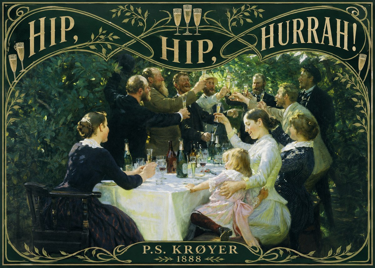 P.S. Krøyer Hip, Hip, Hurrah! No6 - Juliste