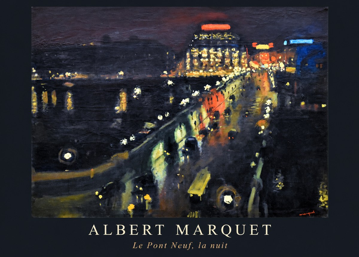 Albert Marquet Le Pont Neuf, La Nuit No6 - Juliste
