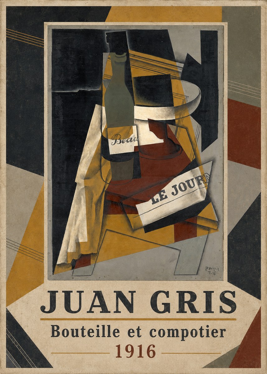 Juan Gris Bouteille Et Compotier No1 - Juliste
