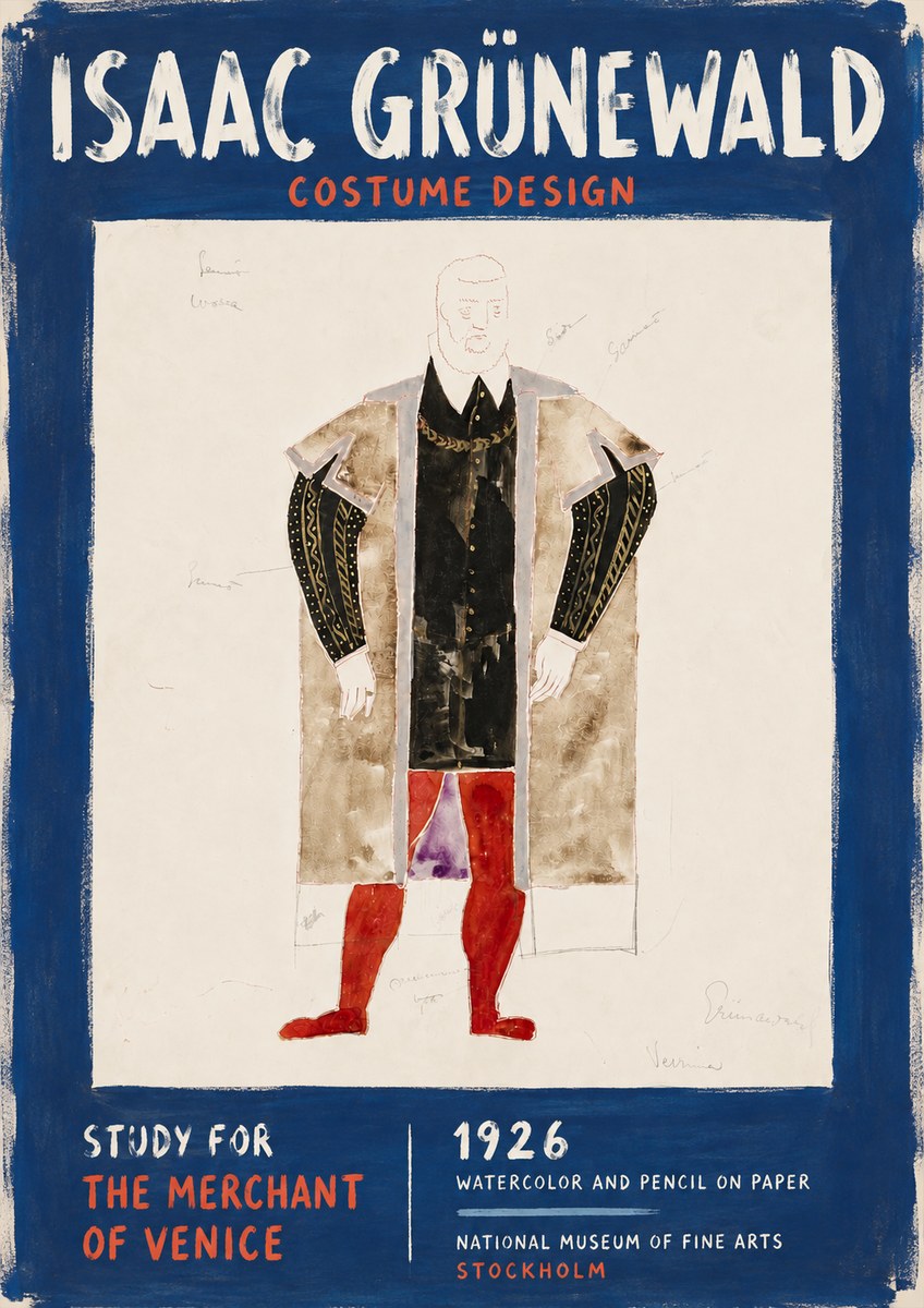 Isaac Grünewald Study for the Merchant of Venice No6 - Juliste