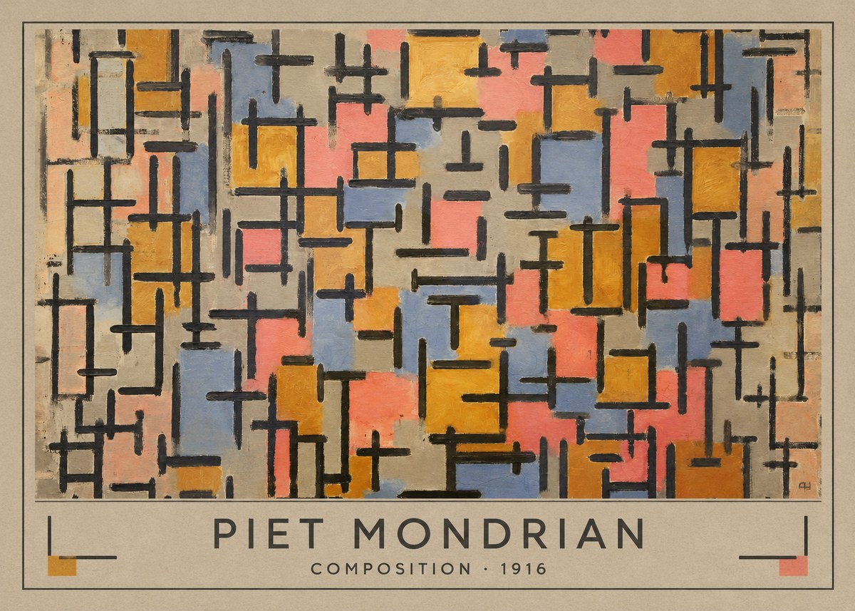 Piet Mondrian Composition No3 - Juliste