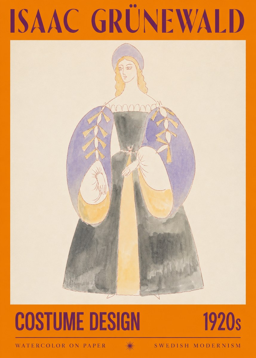 Isaac Grünewald Costume Design XIV No2 - Juliste