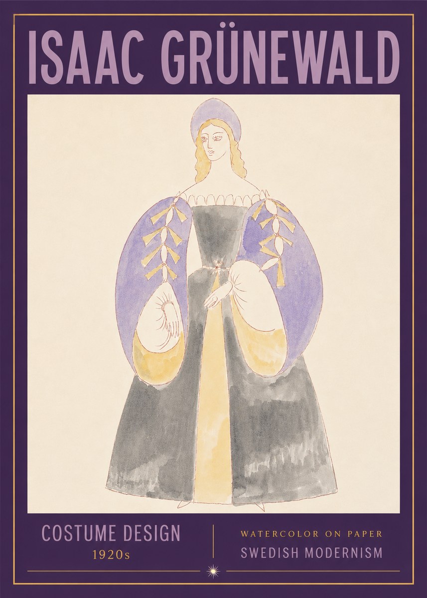 Isaac Grünewald Costume Design XIV No3 - Juliste