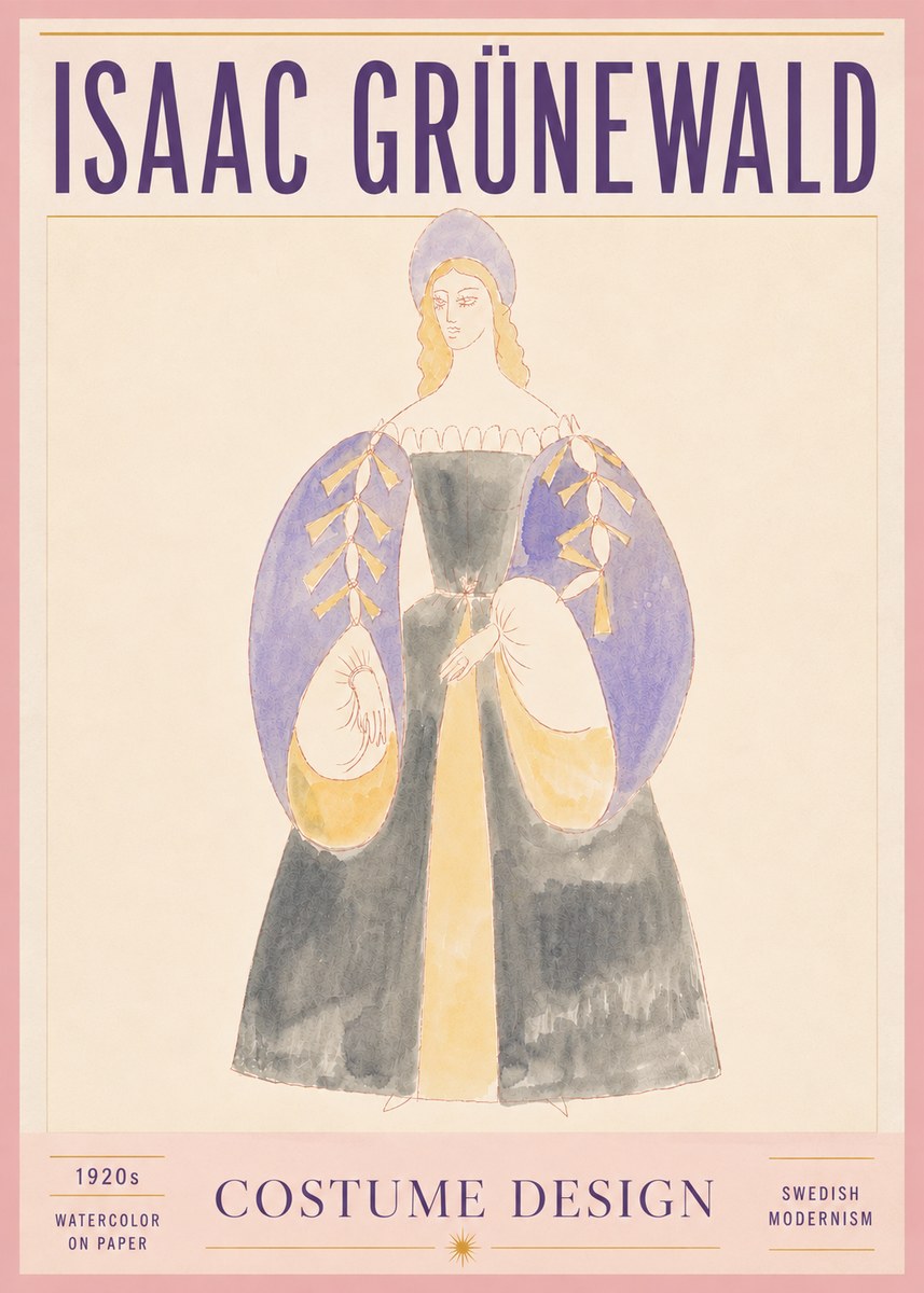 Isaac Grünewald Costume Design XIV No5 - Juliste