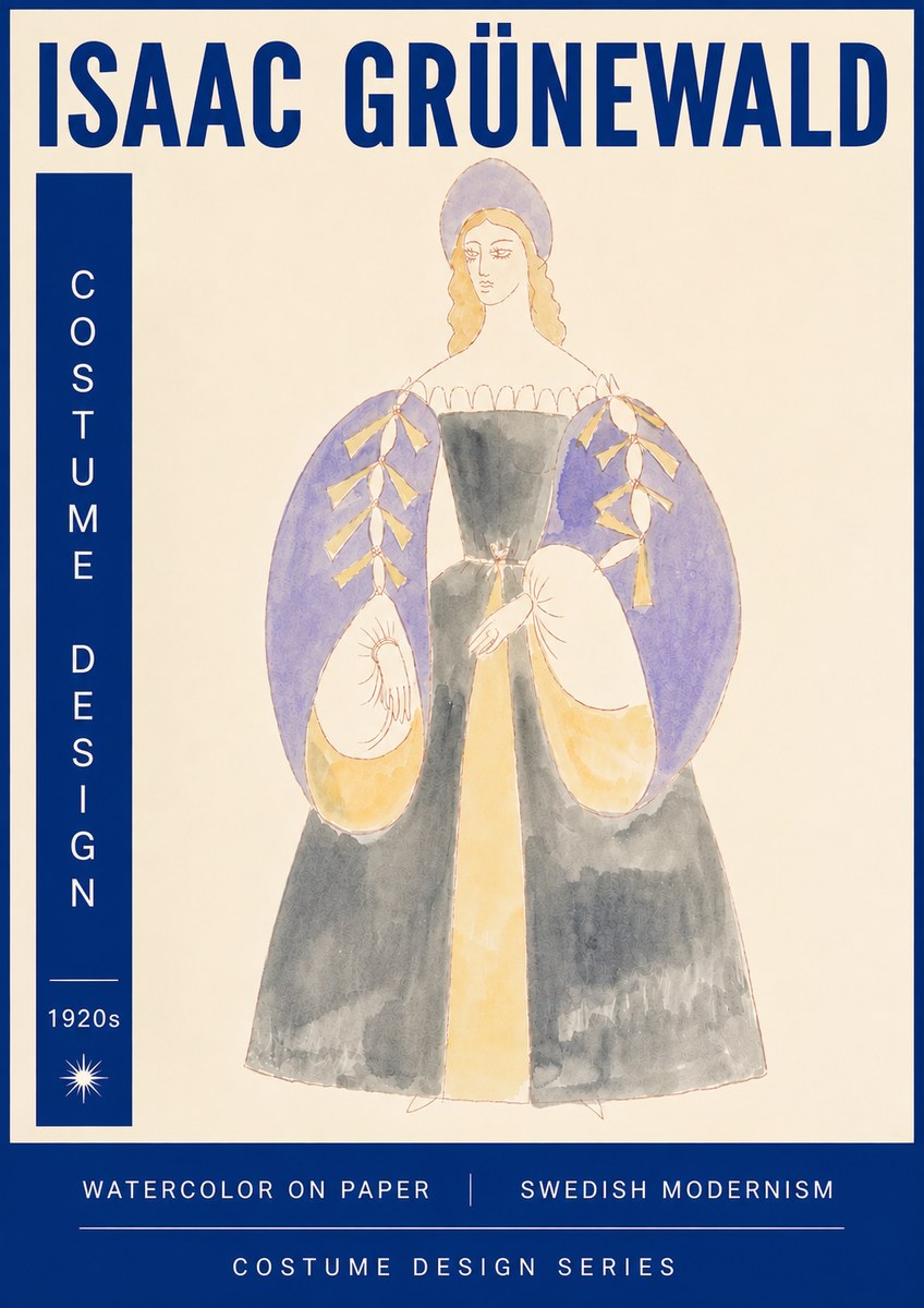 Isaac Grünewald Costume Design XIV No6 - Juliste