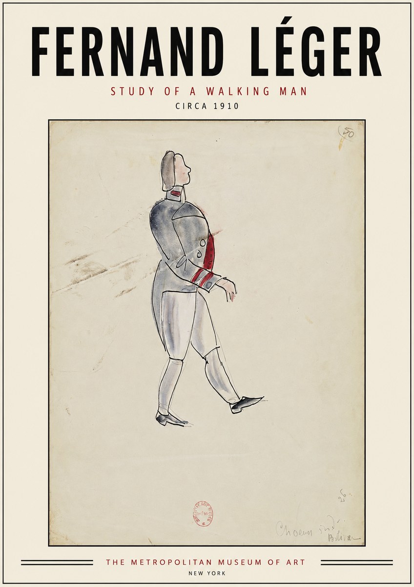 Fernand Léger Study of a Walking Man No3 - Juliste