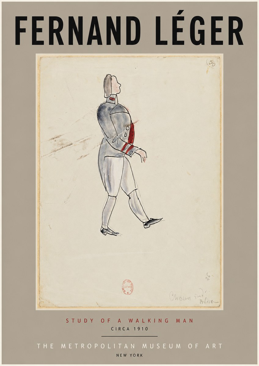 Fernand Léger Study of a Walking Man No4 - Juliste