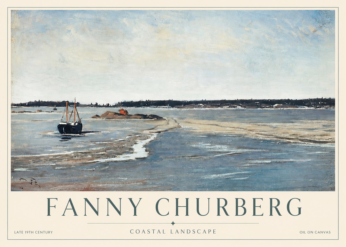 Fanny Churberg Coastal Landscape No3 - Juliste