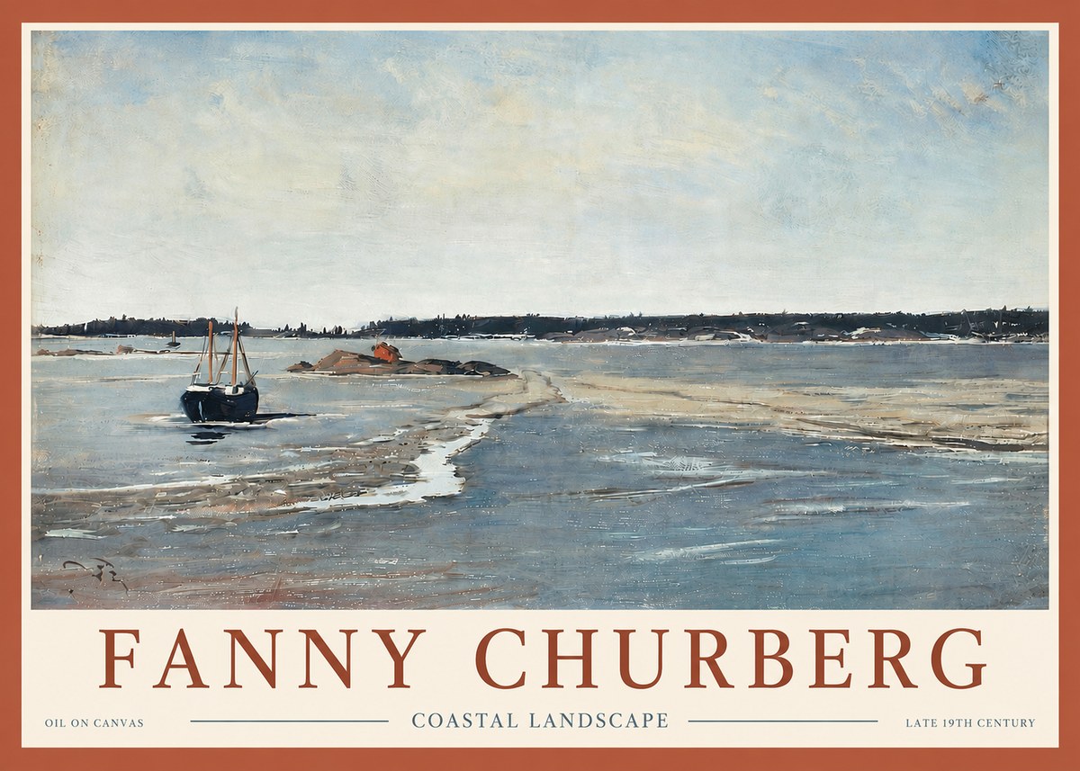 Fanny Churberg Coastal Landscape No4 - Juliste