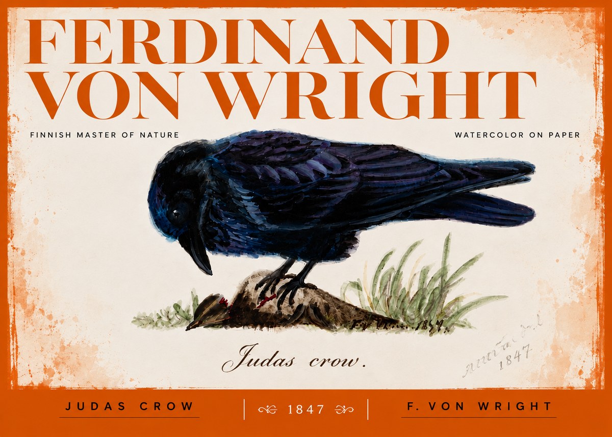 Ferdinand von Wright Judas Crow No3 - Juliste