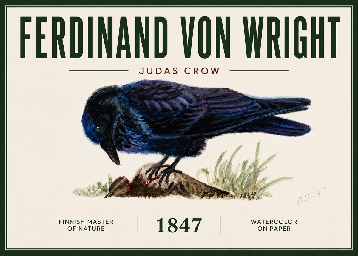 Ferdinand von Wright Judas Crow No4 - Juliste