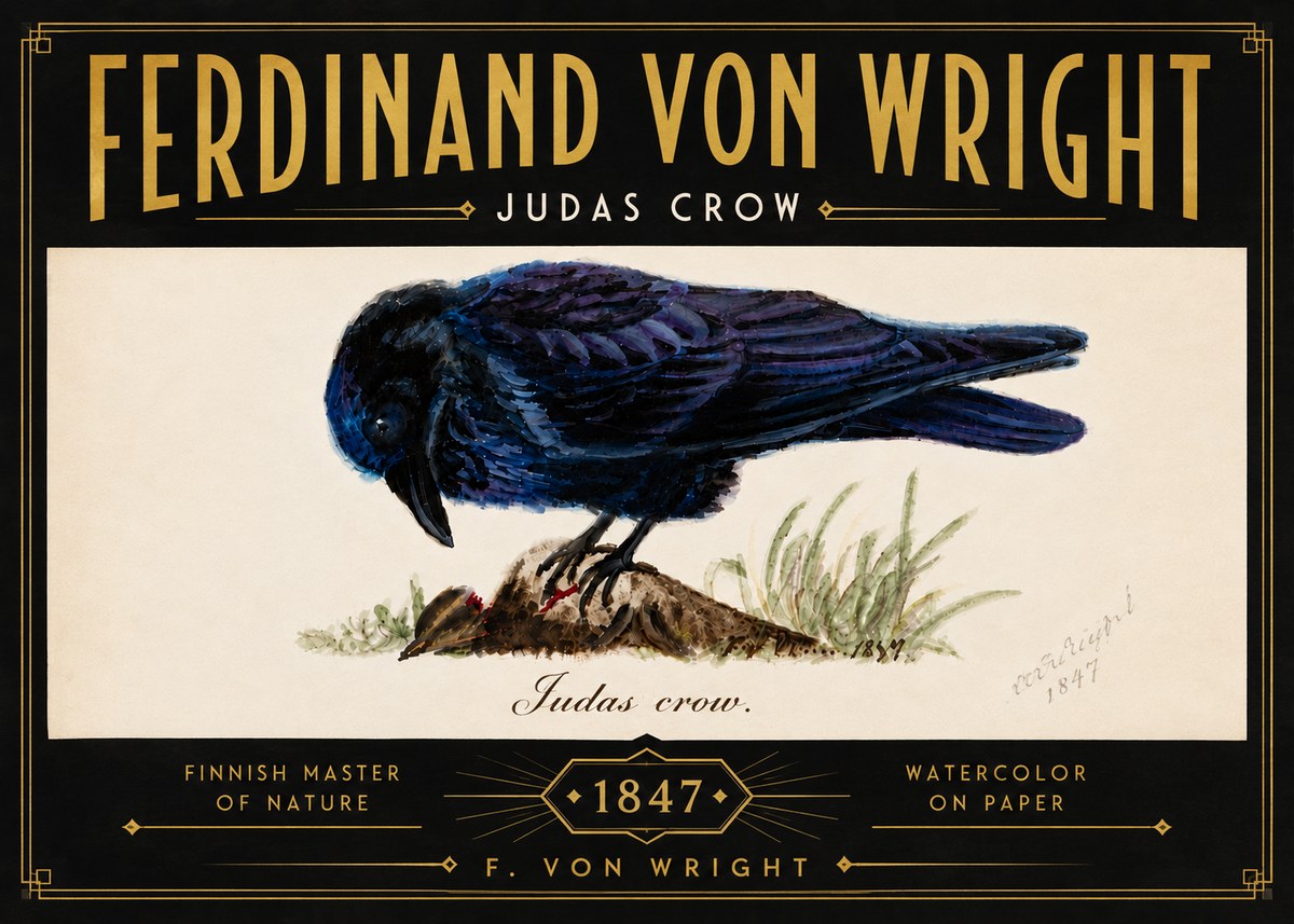 Ferdinand von Wright Judas Crow No6 - Juliste