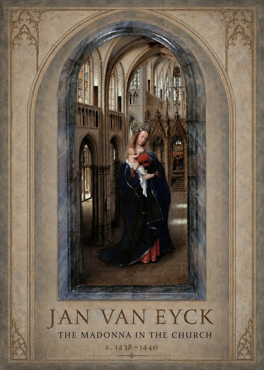 Jan van Eyck The Madonna in the Church No1 - Juliste