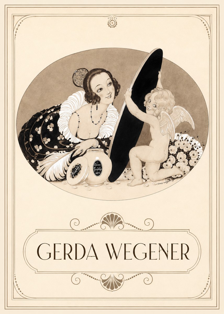 Gerda Wegener Crème Teindelys II No3 - Juliste