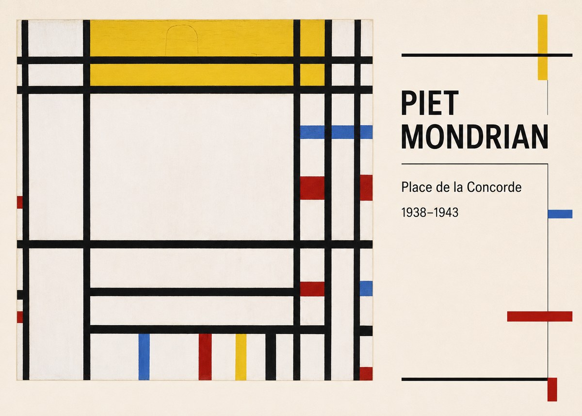 Piet Mondrian Place De La Concorde No2 - Juliste