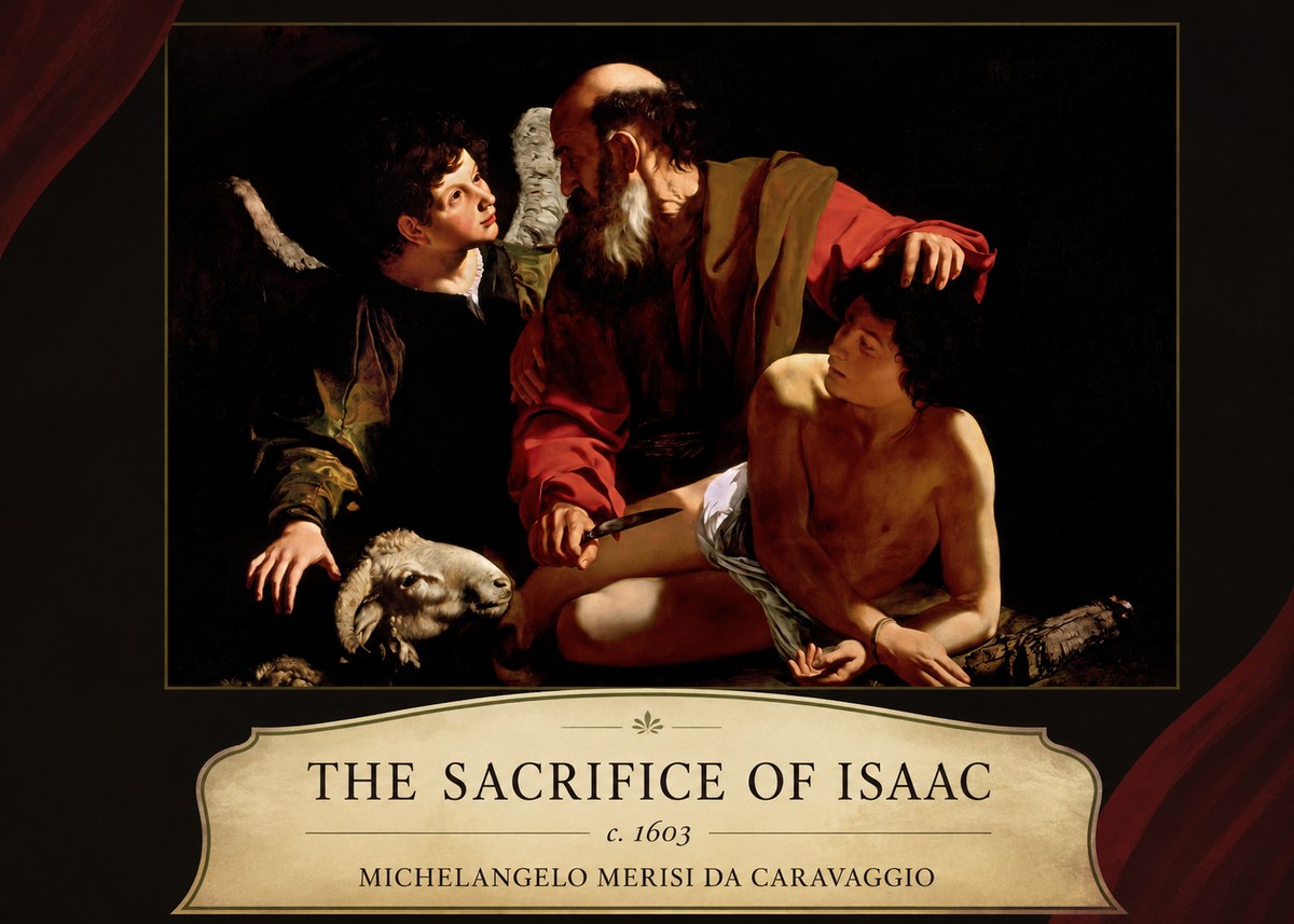 Michelangelo Merisi da Caravaggio The Sacrifice of Isaac III No4 - Juliste