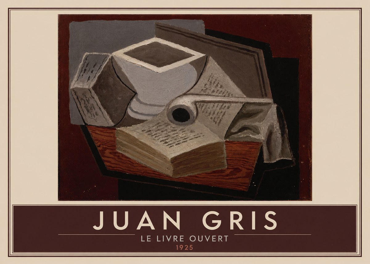 Juan Gris Le Livre Ouvert No5 - Juliste