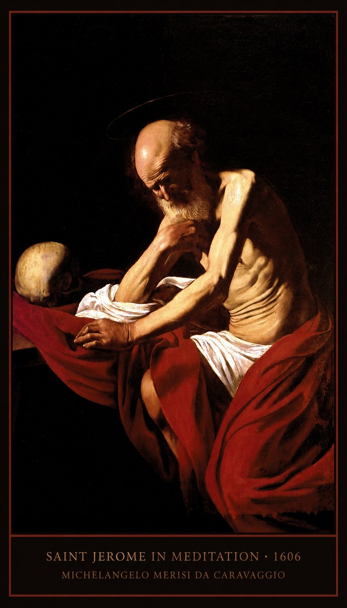 Michelangelo Merisi da Caravaggio Saint Jerome in Meditation I No4 - Juliste