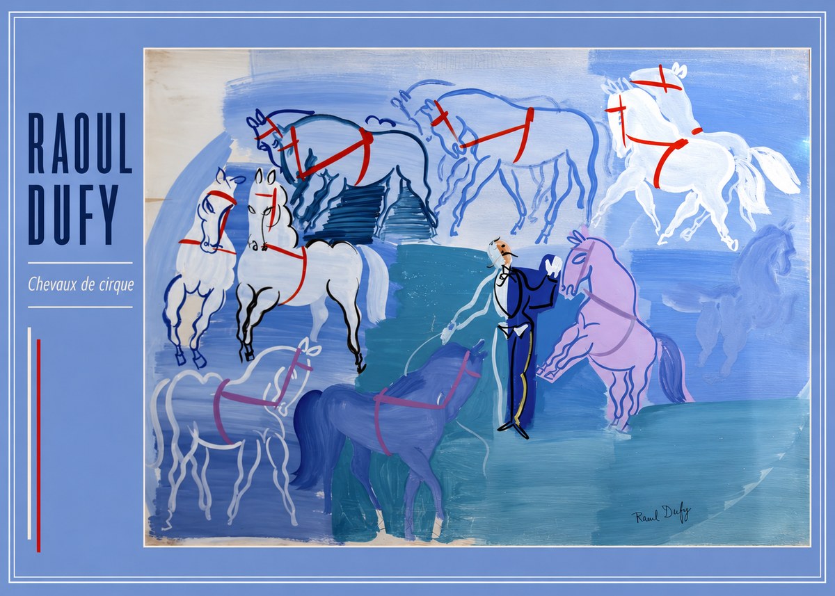 Raoul Dufy Chevaux De Cirque No2 - Juliste