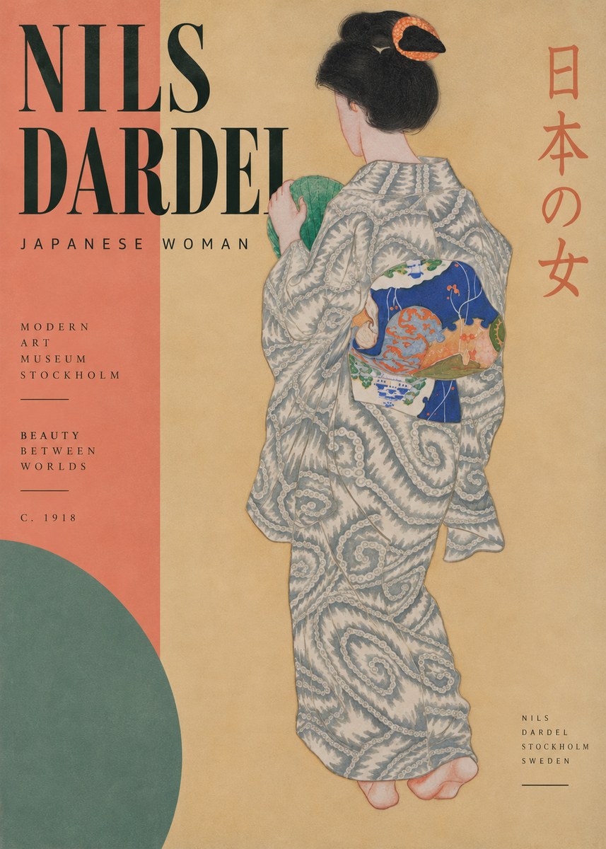 Nils Dardel Japanese Woman No2 - Juliste