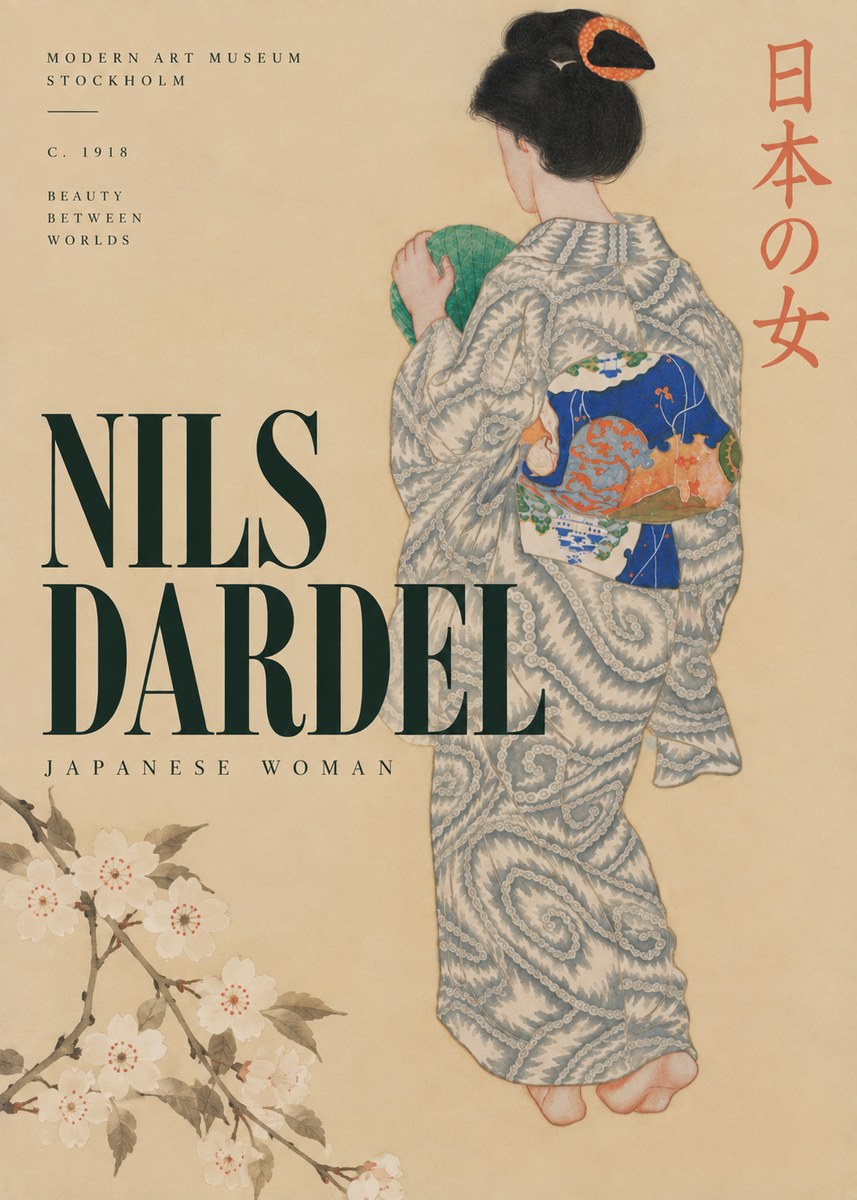 Nils Dardel Japanese Woman No4 - Juliste