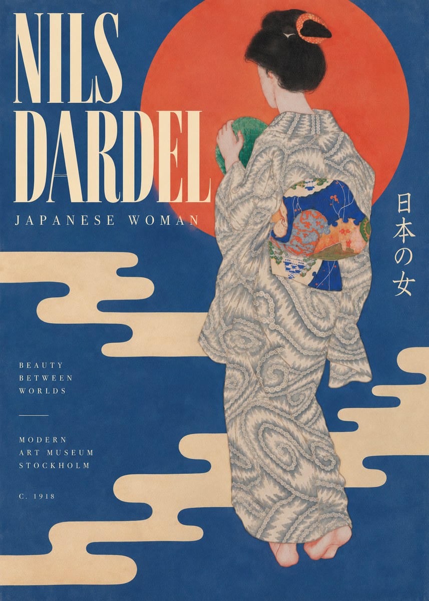 Nils Dardel Japanese Woman No5 - Juliste