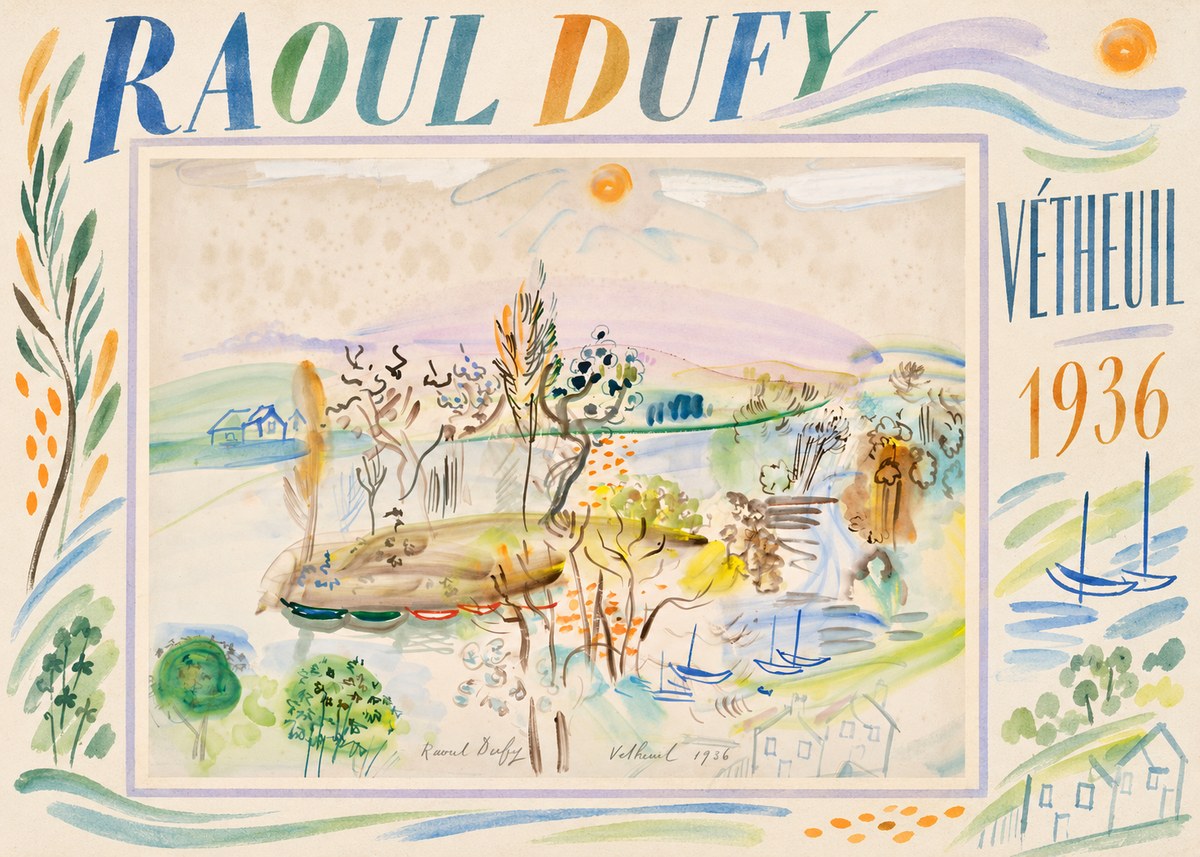Raoul Dufy Vétheuil No2 - Juliste