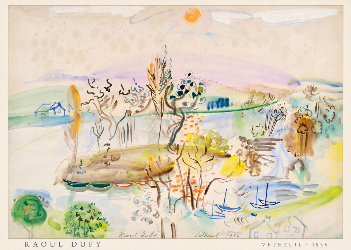 Raoul Dufy Vétheuil No4 - Juliste