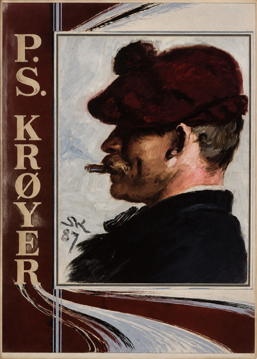 P.S. Krøyer Self-portrait with Cigar II No2 - Juliste