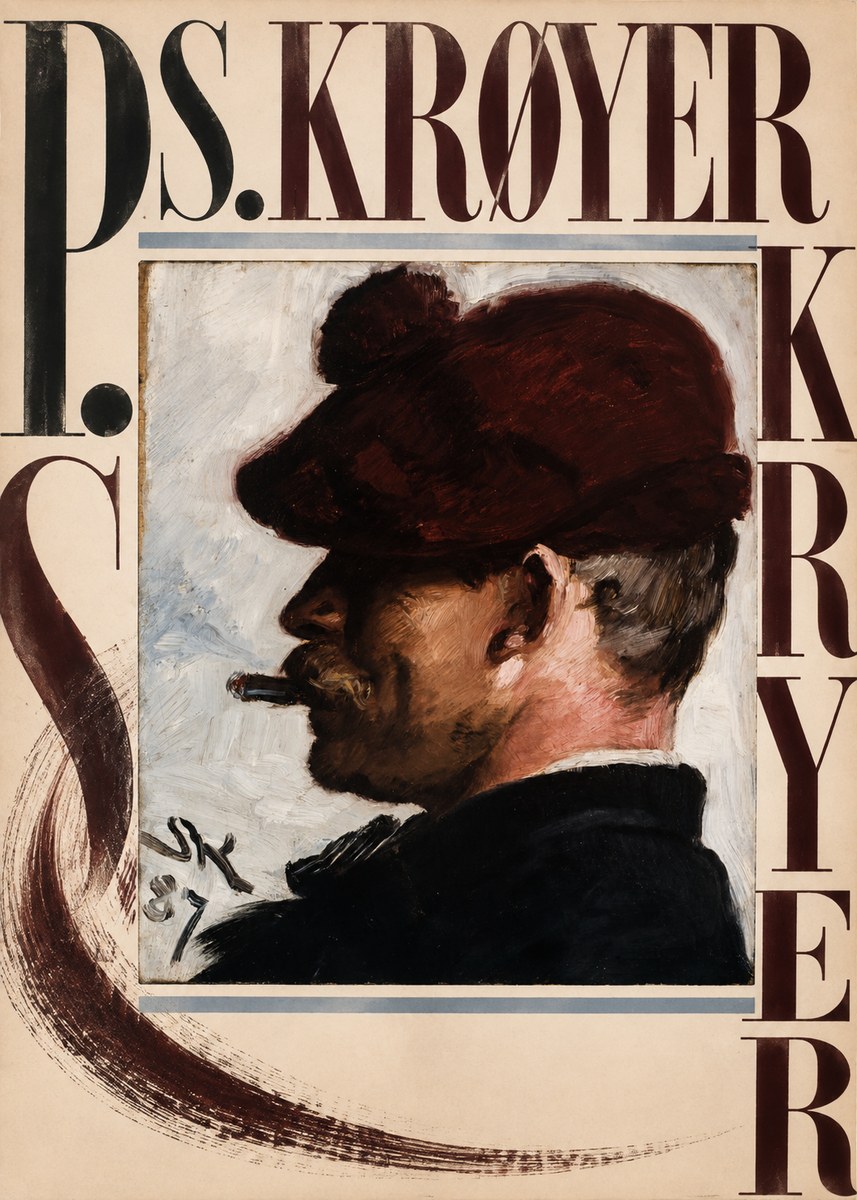 P.S. Krøyer Self-portrait with Cigar II No4 - Juliste