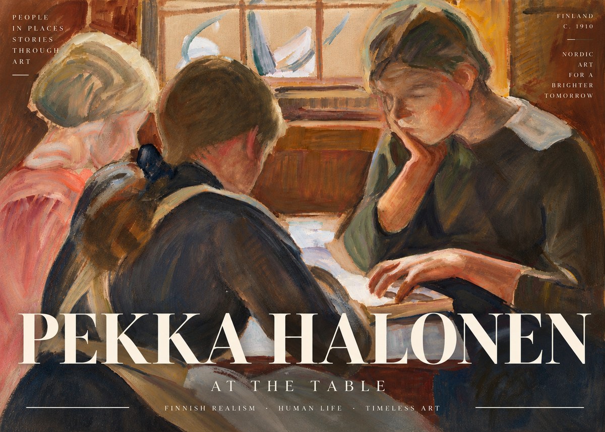 Pekka Halonen At the Table No6 - Juliste