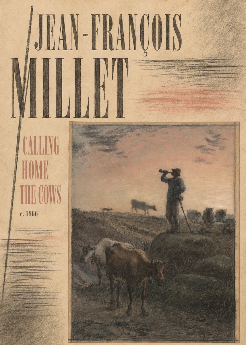 Jean-François Millet Calling Home the Cows No6 - Juliste