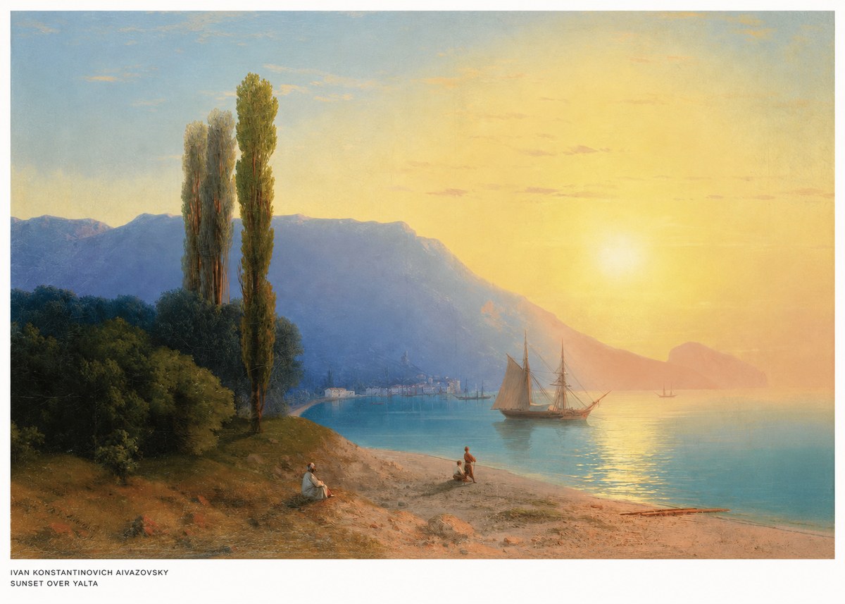 Ivan Konstantinovich Aivazovsky Sunset over Yalta No5 - Juliste