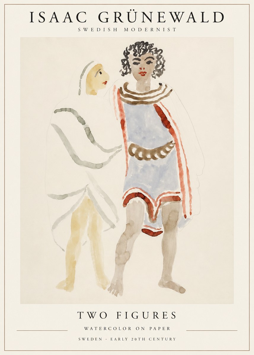 Isaac Grünewald Figures No2 - Juliste