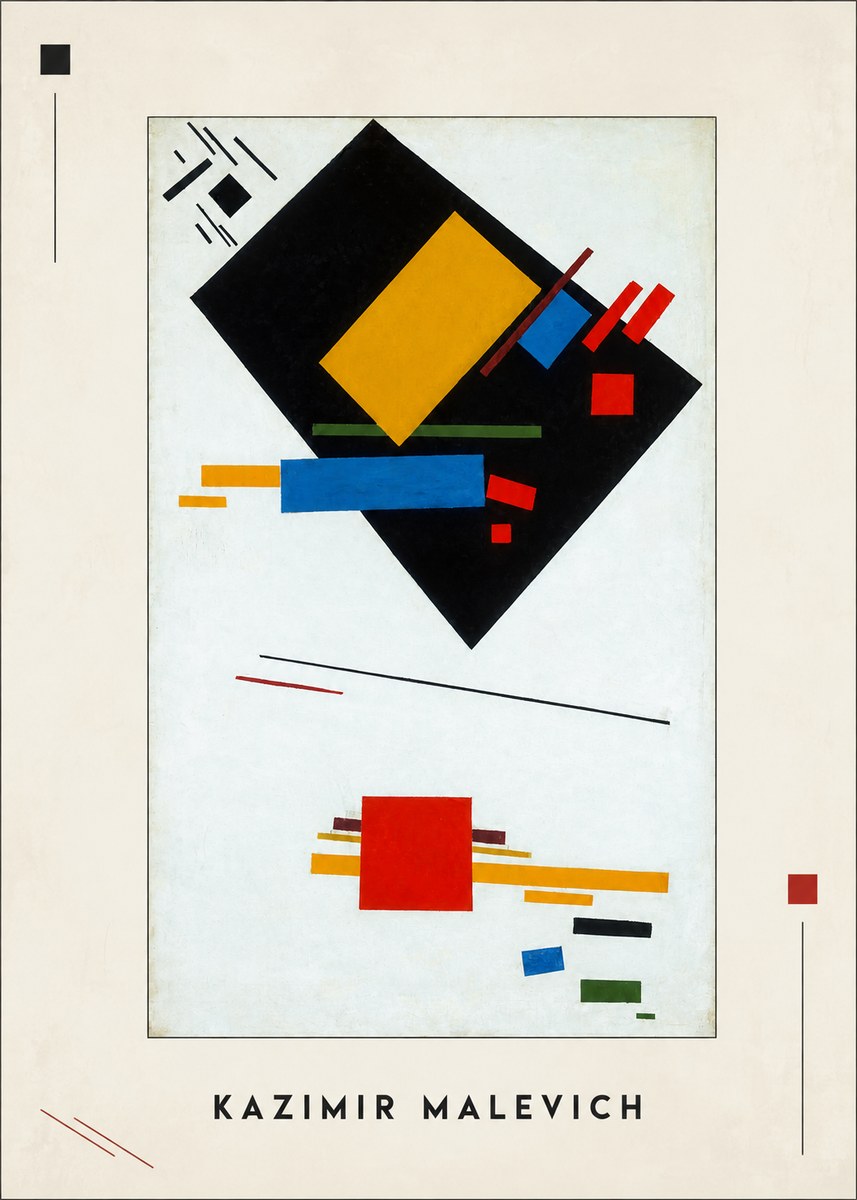Kazimir Malevich Suprematist Composition with Yellow Rectangle No2 - Juliste
