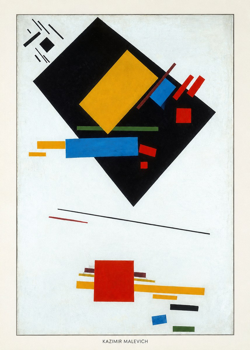 Kazimir Malevich Suprematist Composition with Yellow Rectangle No5 - Juliste