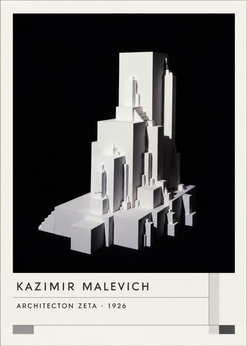 Kazimir Malevich Architecton Zeta No1 - Juliste