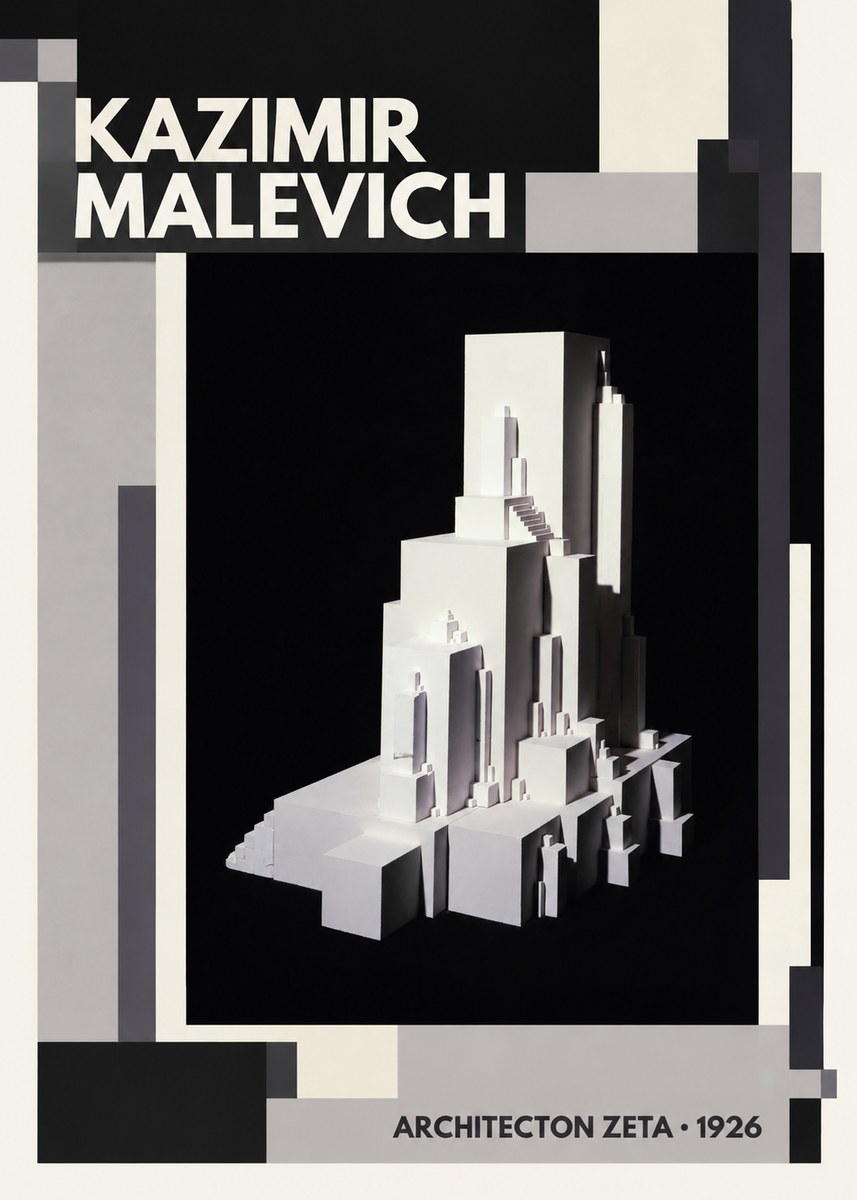 Kazimir Malevich Architecton Zeta No2 - Juliste