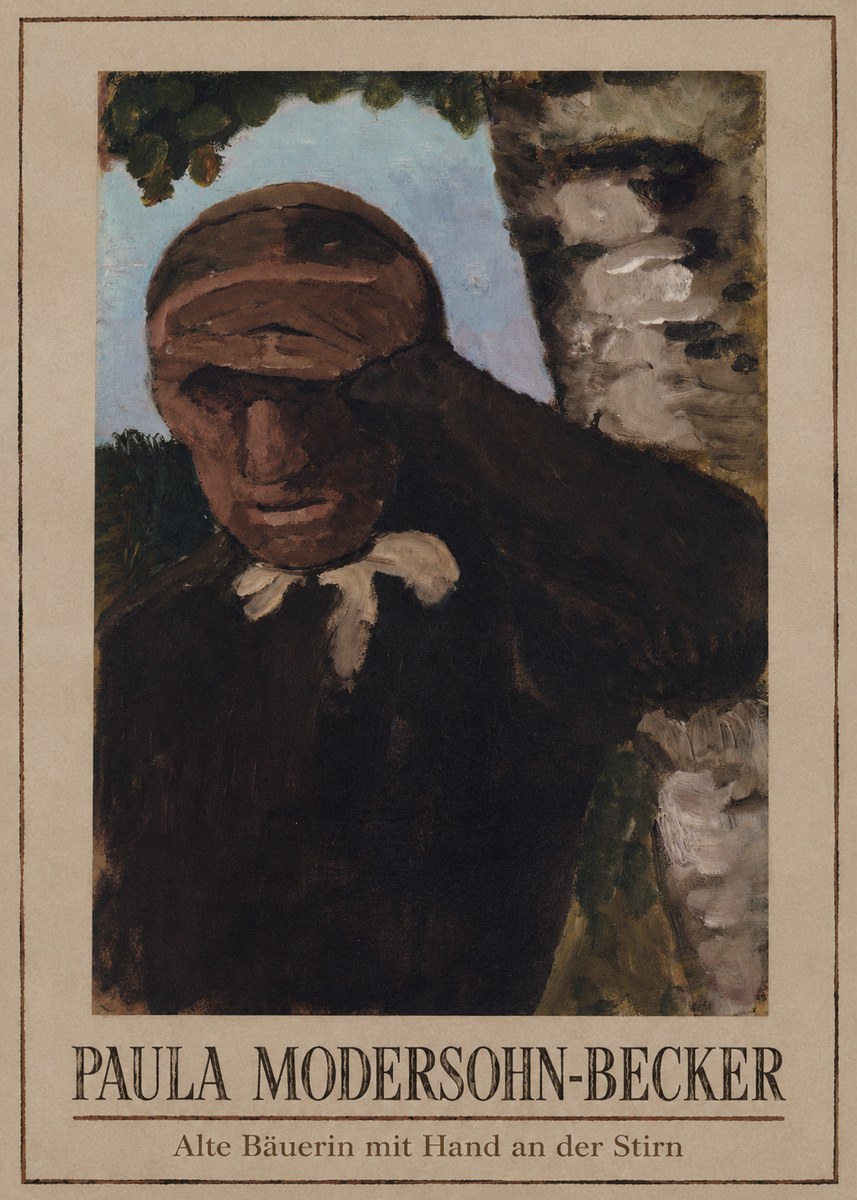 Paula Modersohn-Becker Alte Bäuerin Mit Hand an Der Stirn No1 - Juliste