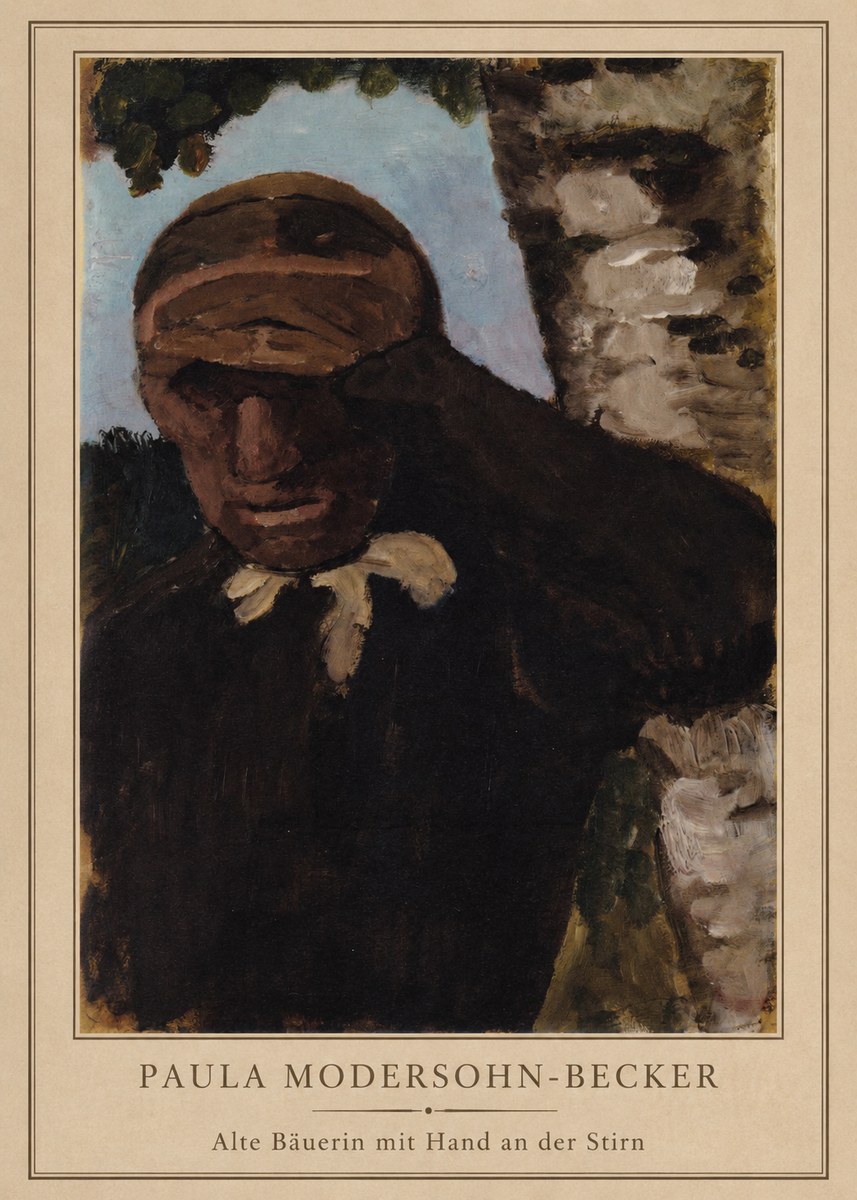 Paula Modersohn-Becker Alte Bäuerin Mit Hand an Der Stirn No3 - Juliste