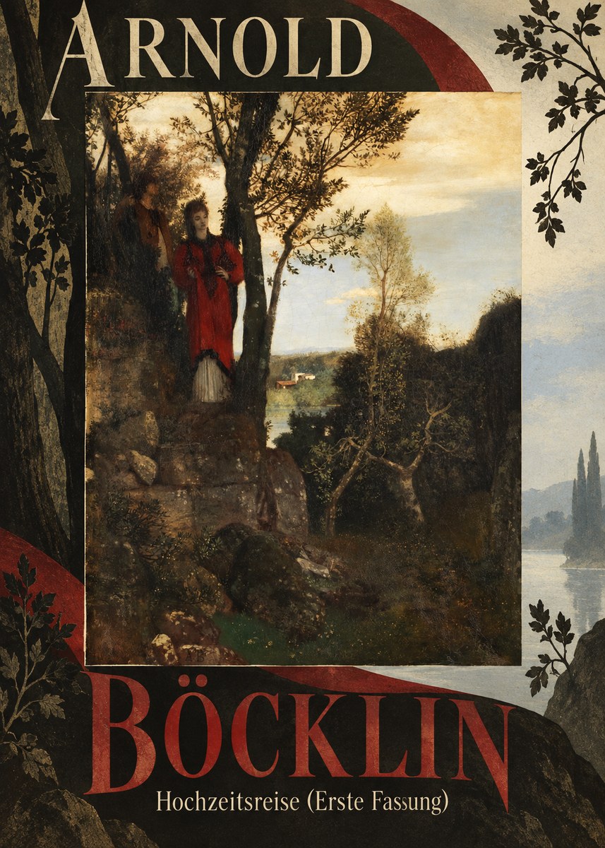 Arnold Böcklin Hochzeitsreise (Erste Fassung) No6 - Juliste