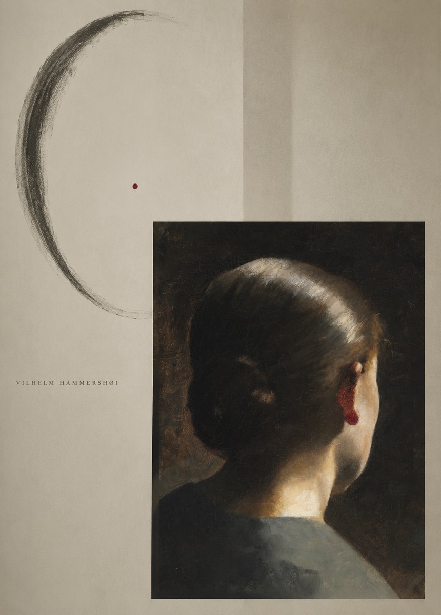 Vilhelm Hammershøi Woman Seen from Behind No6 - Juliste
