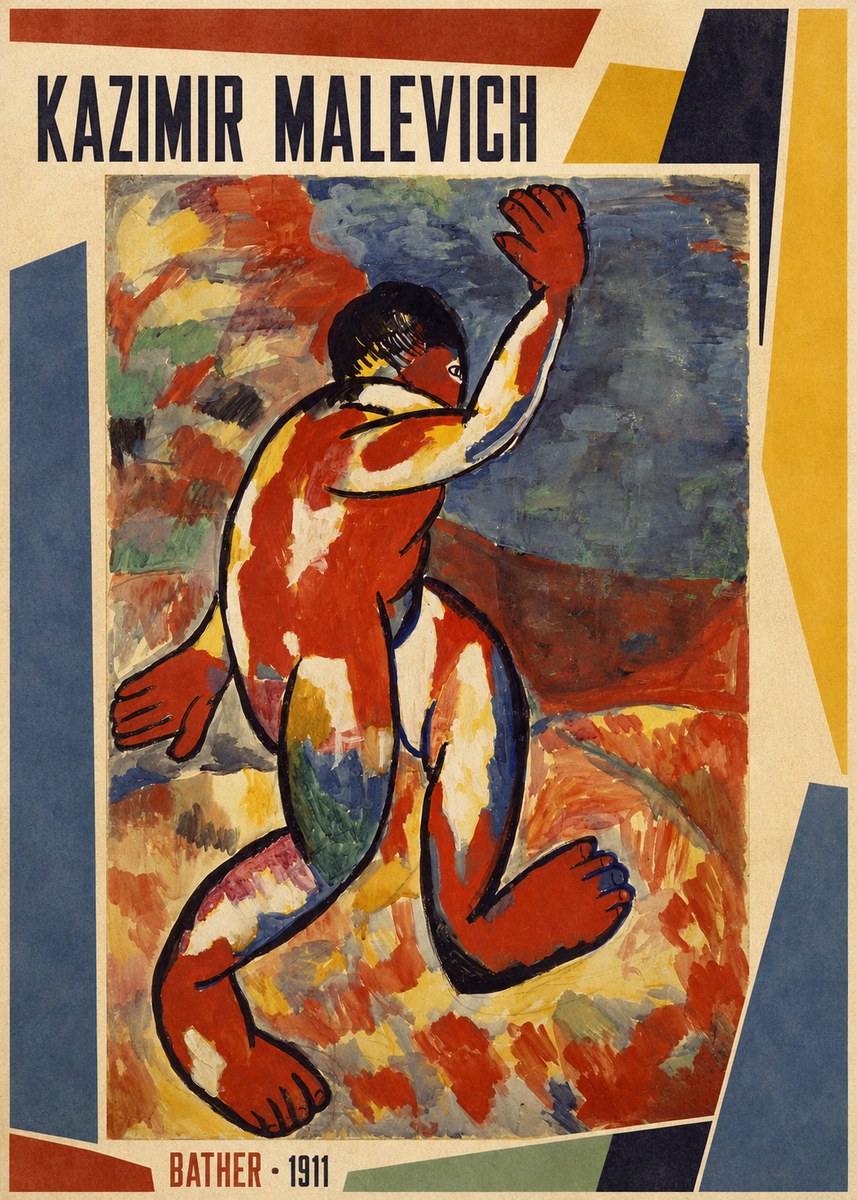 Kazimir Malevich Bather - 1911 No1 - Juliste