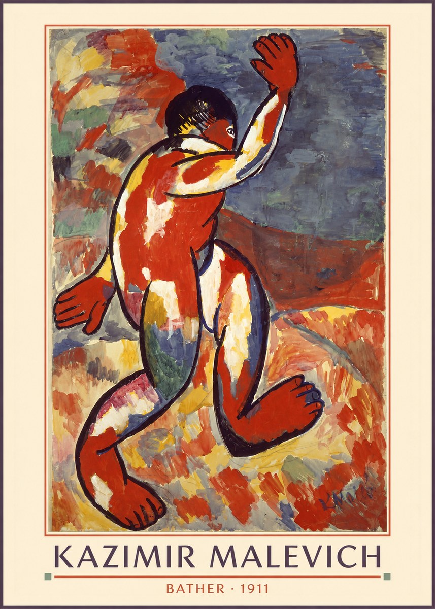 Kazimir Malevich Bather - 1911 No5 - Juliste