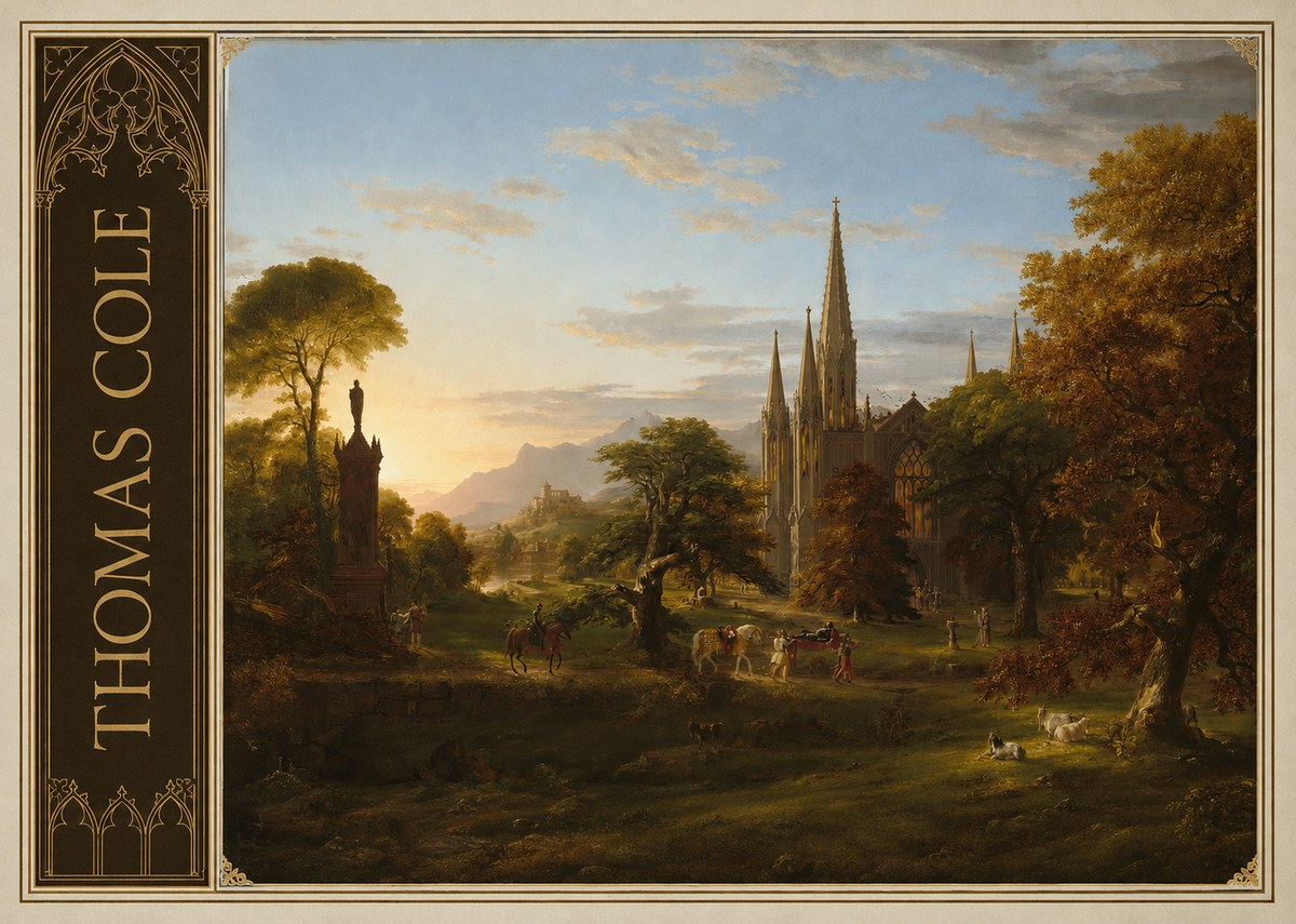 Thomas Cole The Architect's Dream No2 - Juliste