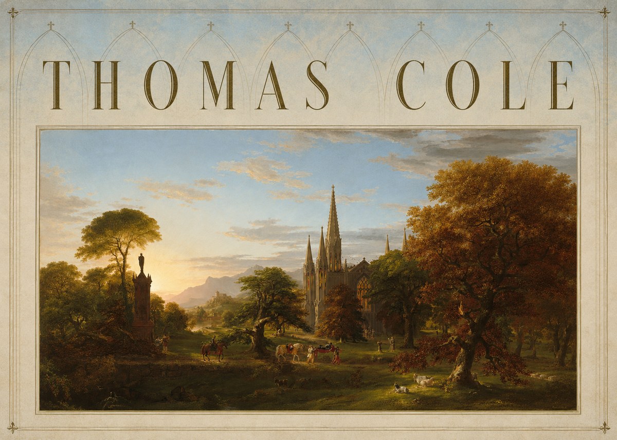 Thomas Cole The Architect's Dream No6 - Juliste