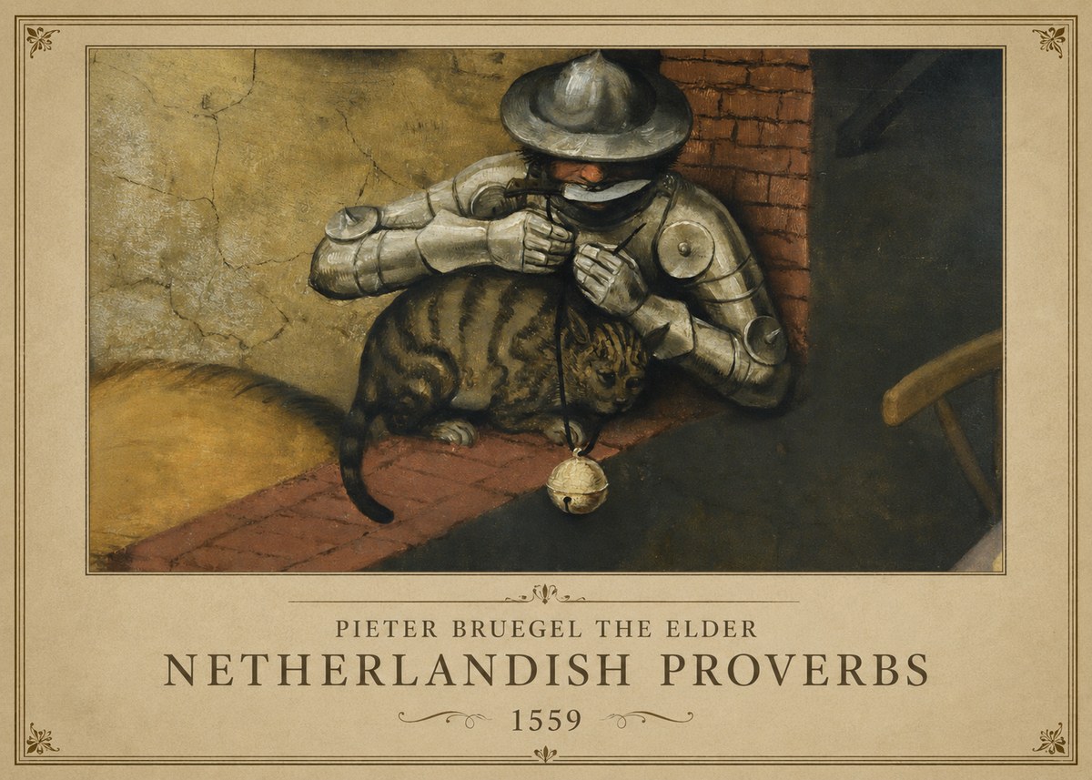Pieter Bruegel Netherlandish Proverbs X No1 - Juliste