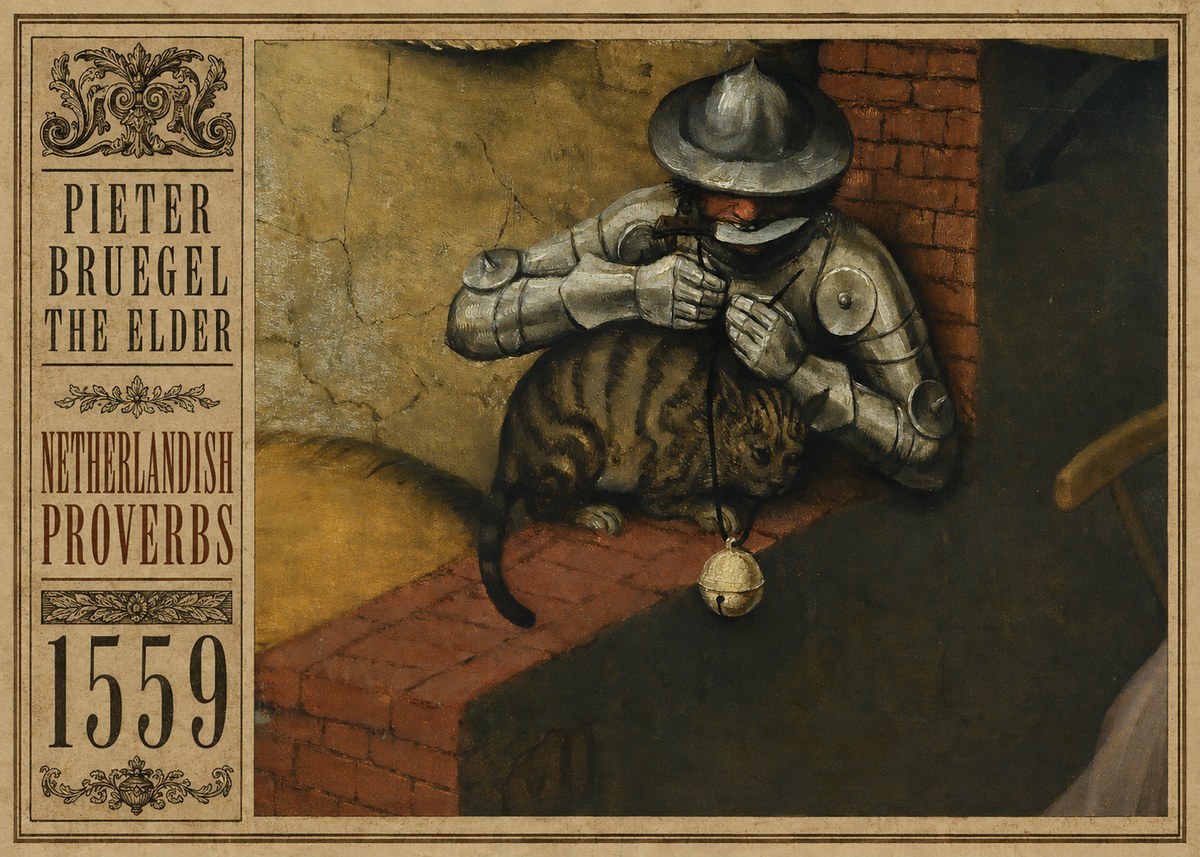 Pieter Bruegel Netherlandish Proverbs X No2 - Juliste