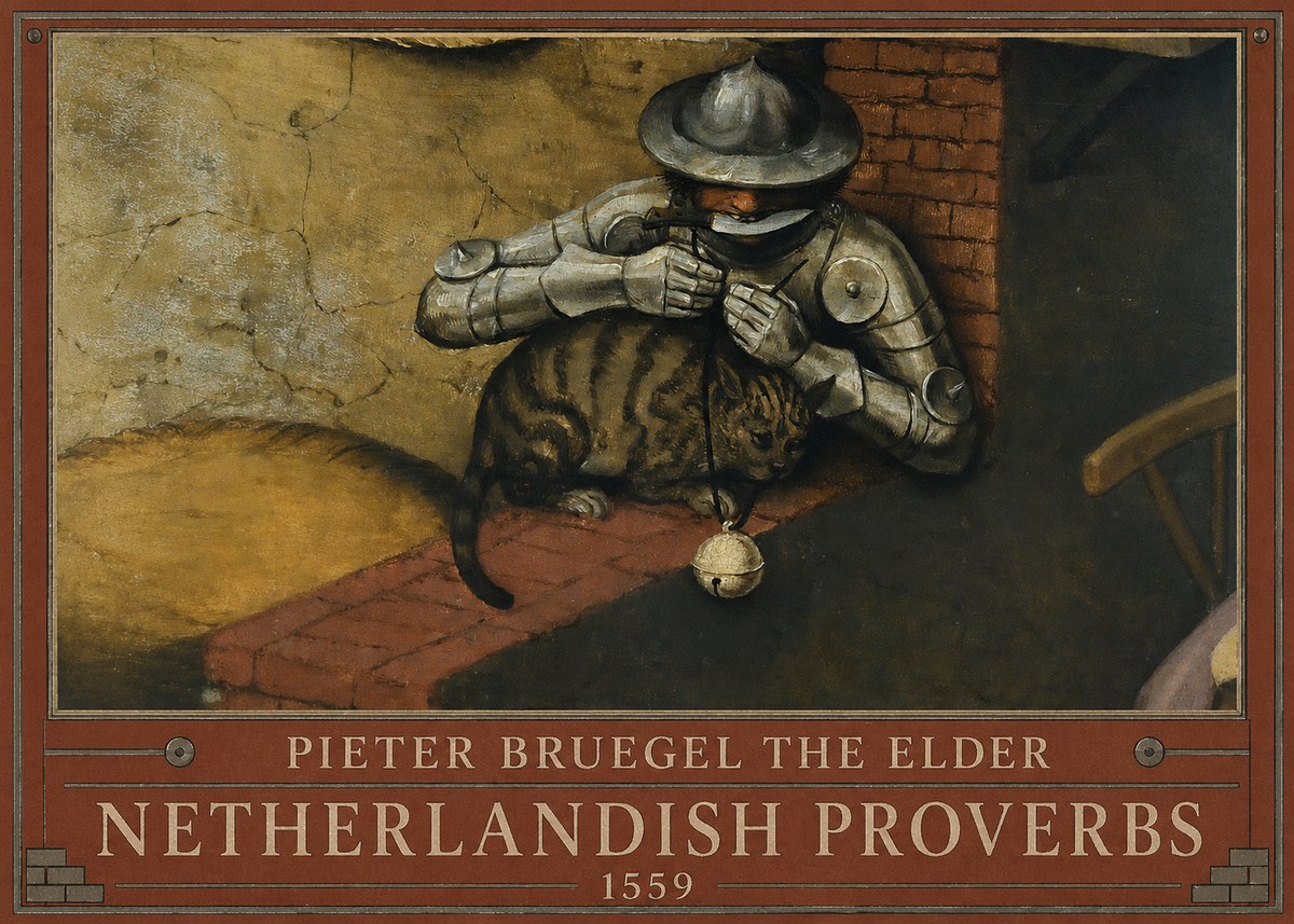 Pieter Bruegel Netherlandish Proverbs X No3 - Juliste